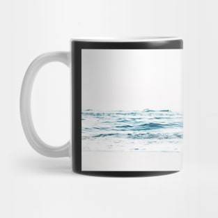 Landscape, Blue water, Scandinavian print, Nordic, Wall art, Wall decor, Sea, Ocean, Minimalist Mug